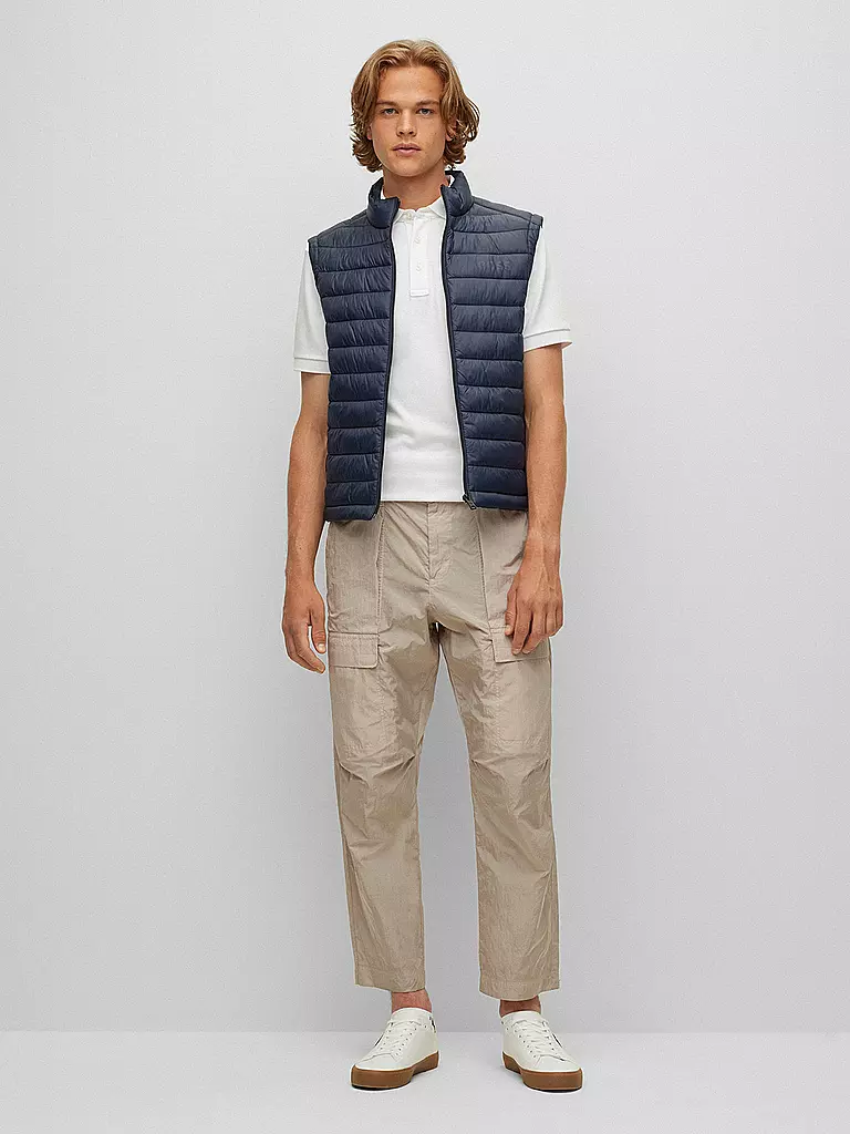 BOSS Steppgilet  dunkelblau