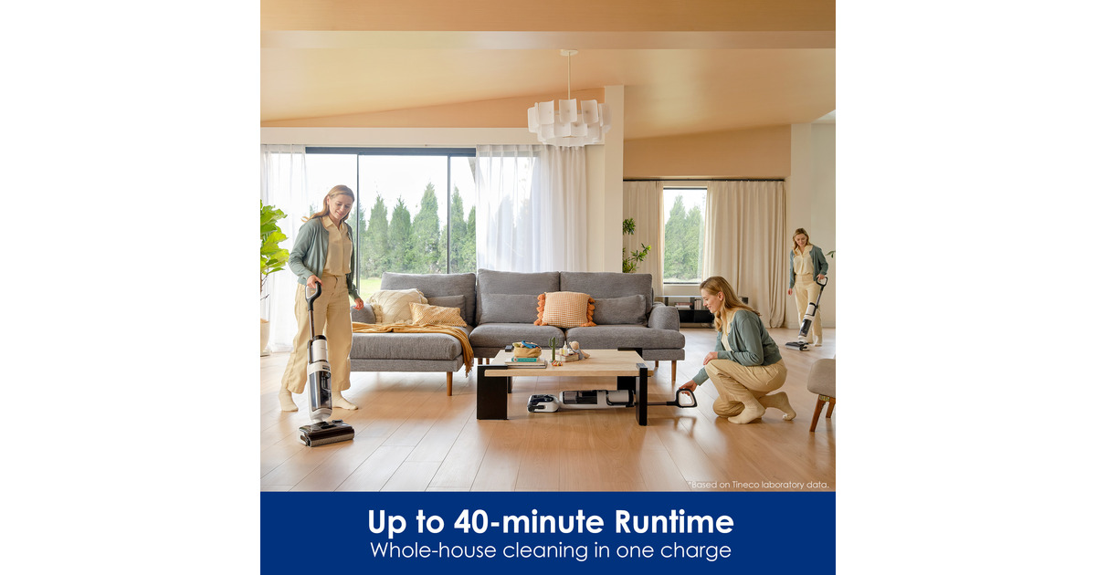 TinecoFloor One S6 Stretch Extreme - wet & dry vloerreiniger  nat- en droogzuiger  (Zwart/wit)