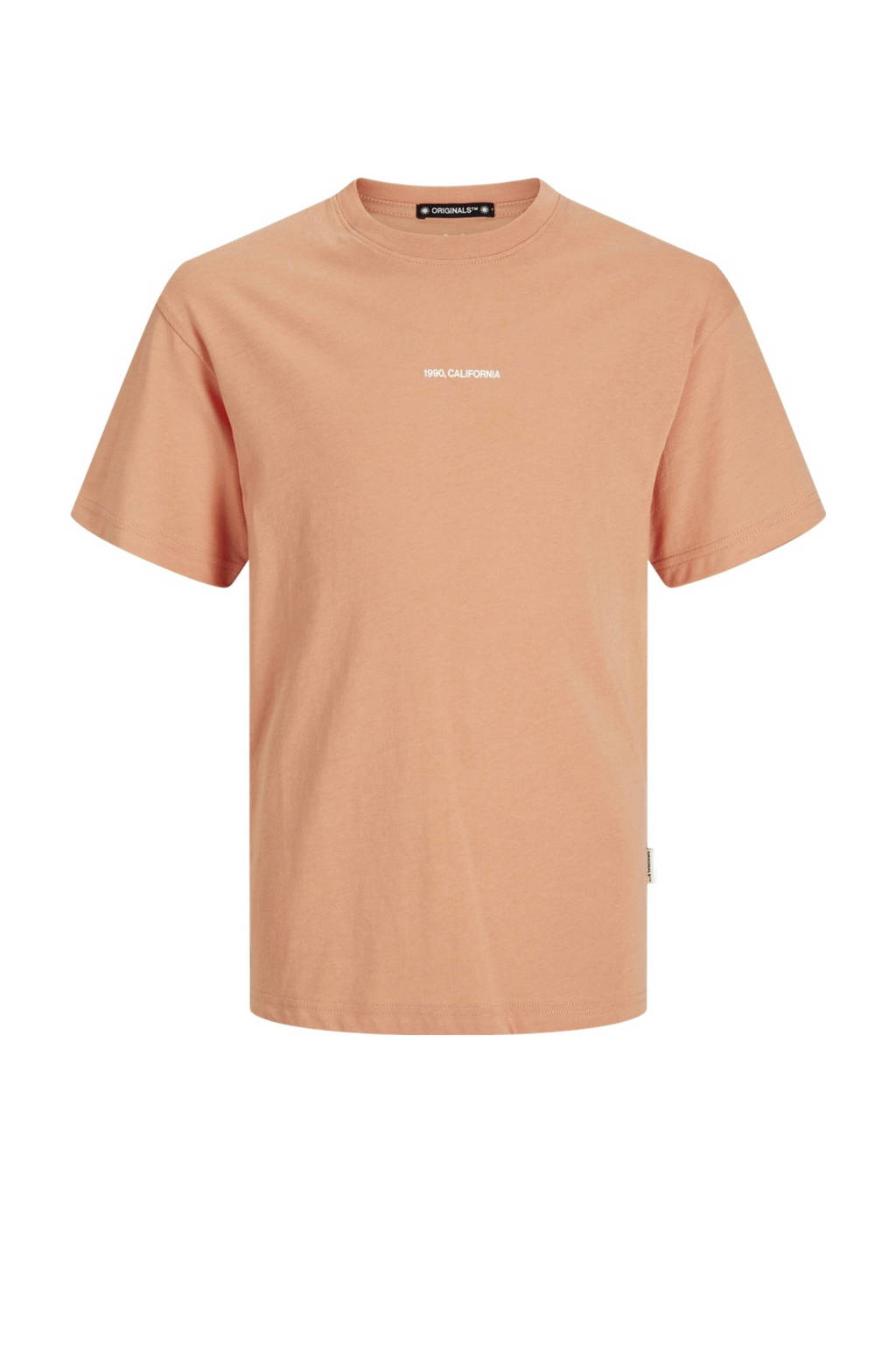 JACK & JONES T-shirt JORARUBA LANDSCAPE met backprint zachtoranje