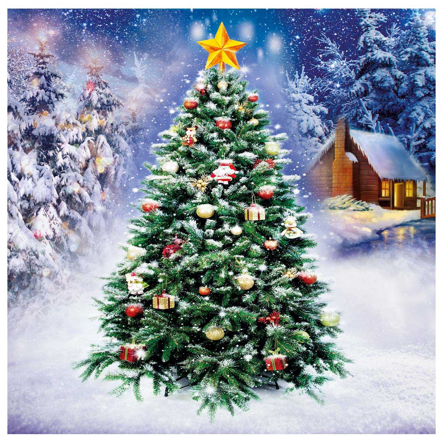 Diamond Painting Weihnachten Karten-Set mit Umschlägen 4er