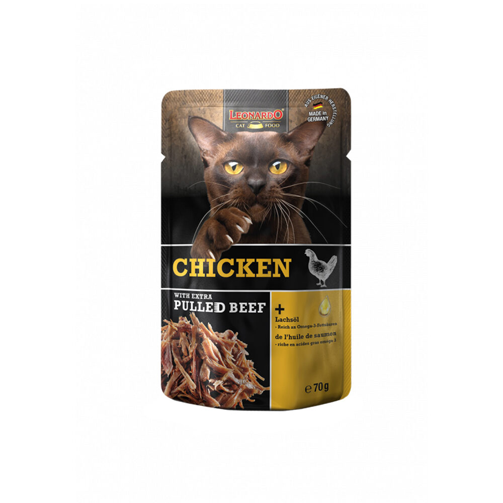 Leonardo Natvoer + extra pulled beef voor katten