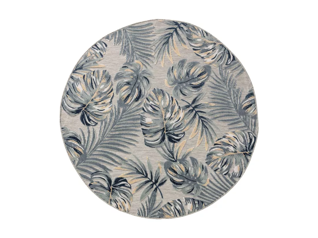 Tapis d'extérieur & intérieur Flora Multicouleur ø 200 cm rond