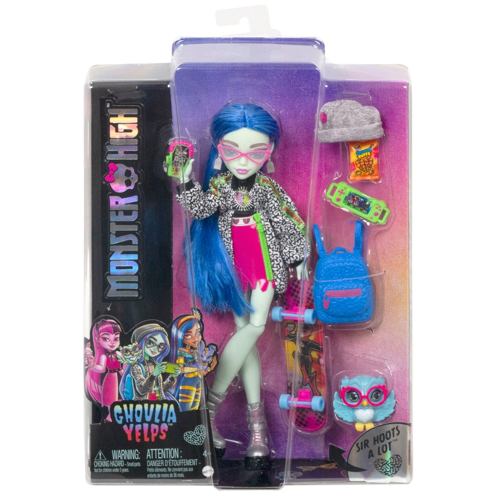 Monster High Ghoulia Yelps Puppe mit Haustier und Zubehör