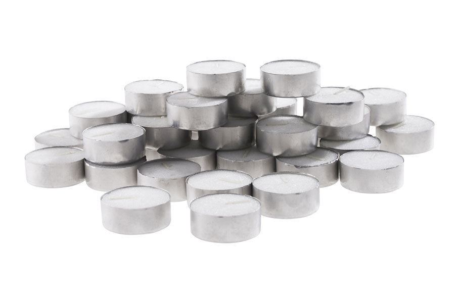 Telys 50pk Hvit parafin, 6 timer brennetid