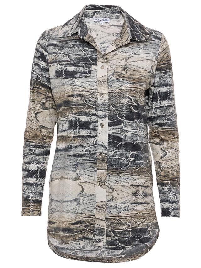 Hemdbluse Satinlederoptik