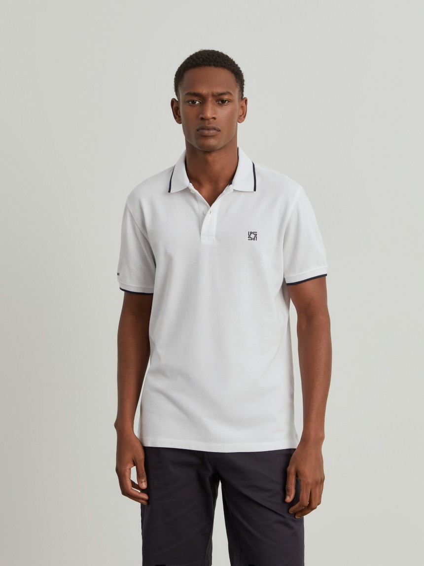 Polo piqué em algodão