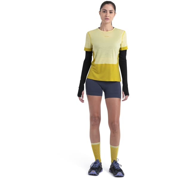 T-shirt randonnée ICEBREAKER W MERINO 125 ZONEKNIT ENERGY WIND SS TEE LUX/LUCID/CB
