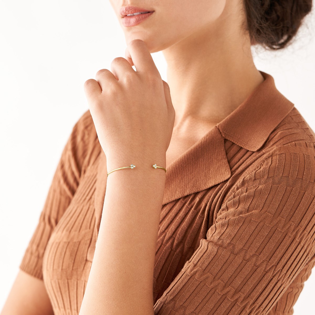 Bracelet jonc Fossil Sadie trois oxydes
