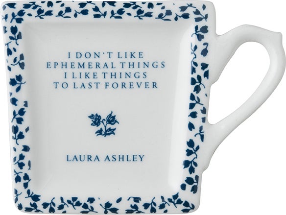 Laura Ashley theetip Floris blauw D 10,3 H 1,1 cm