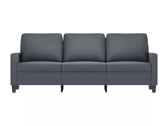 Canapé à 3 places Gris foncé 180 cm Velours