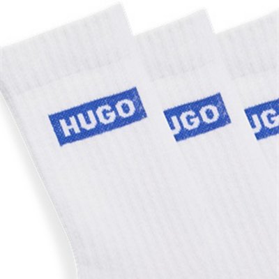 Chaussettes homme 3P Qs Blue Logo 10263083 01 HUGO