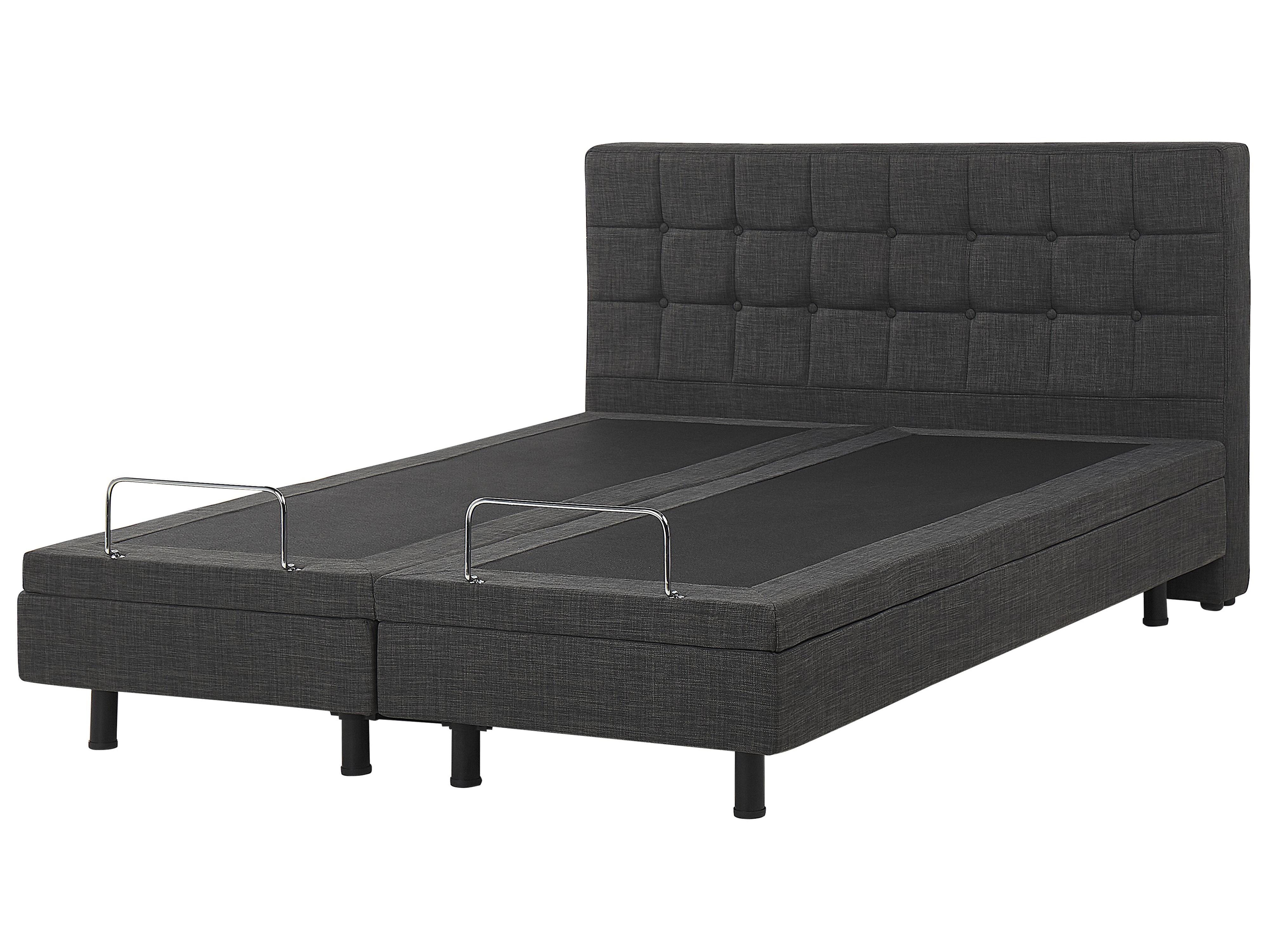 Verstelbaar bed Stof DUKE 160 x 200 cm Donkergrijs