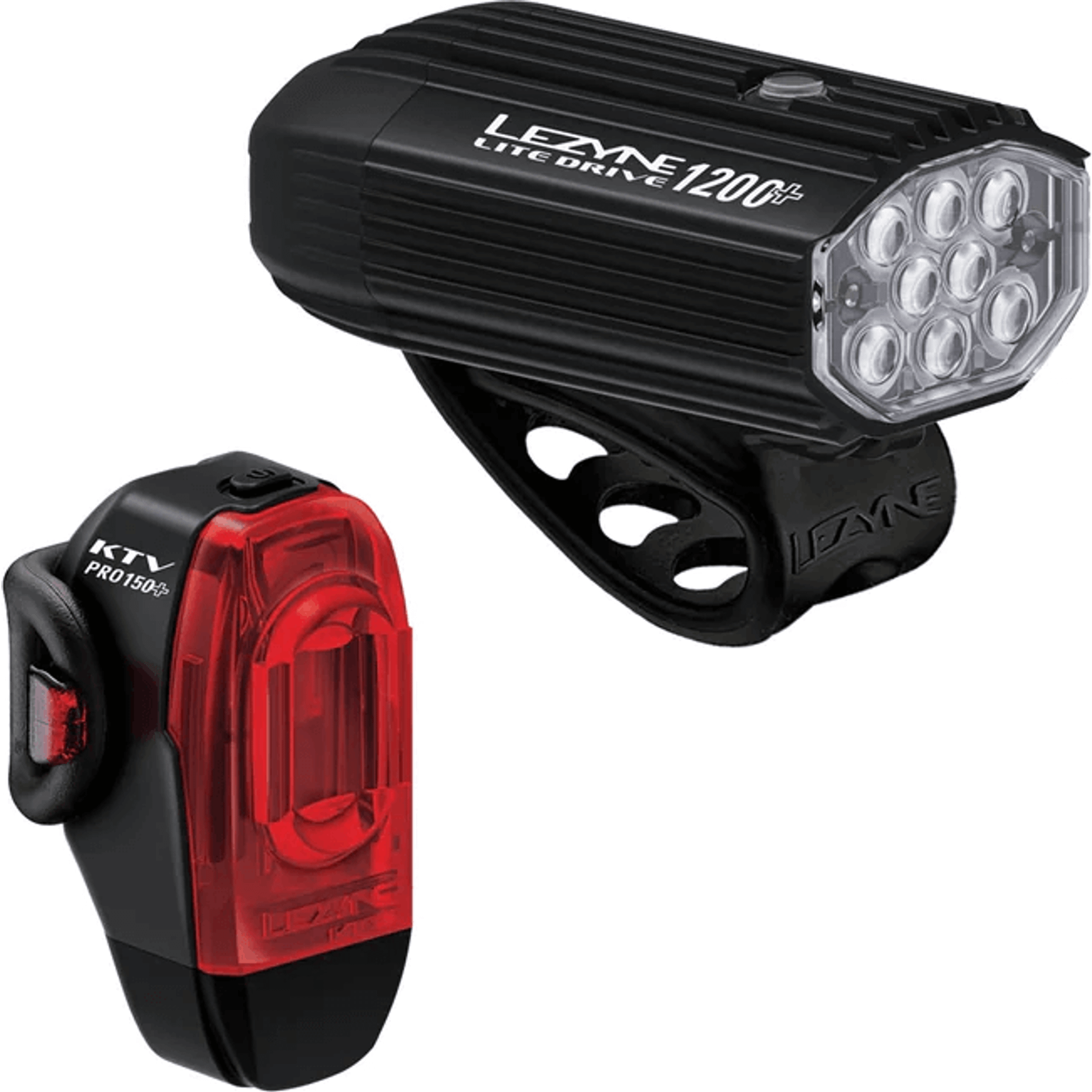 Lezyne Lite Drive 1200+ / KTV Drive Pro+ Verlichtingsset