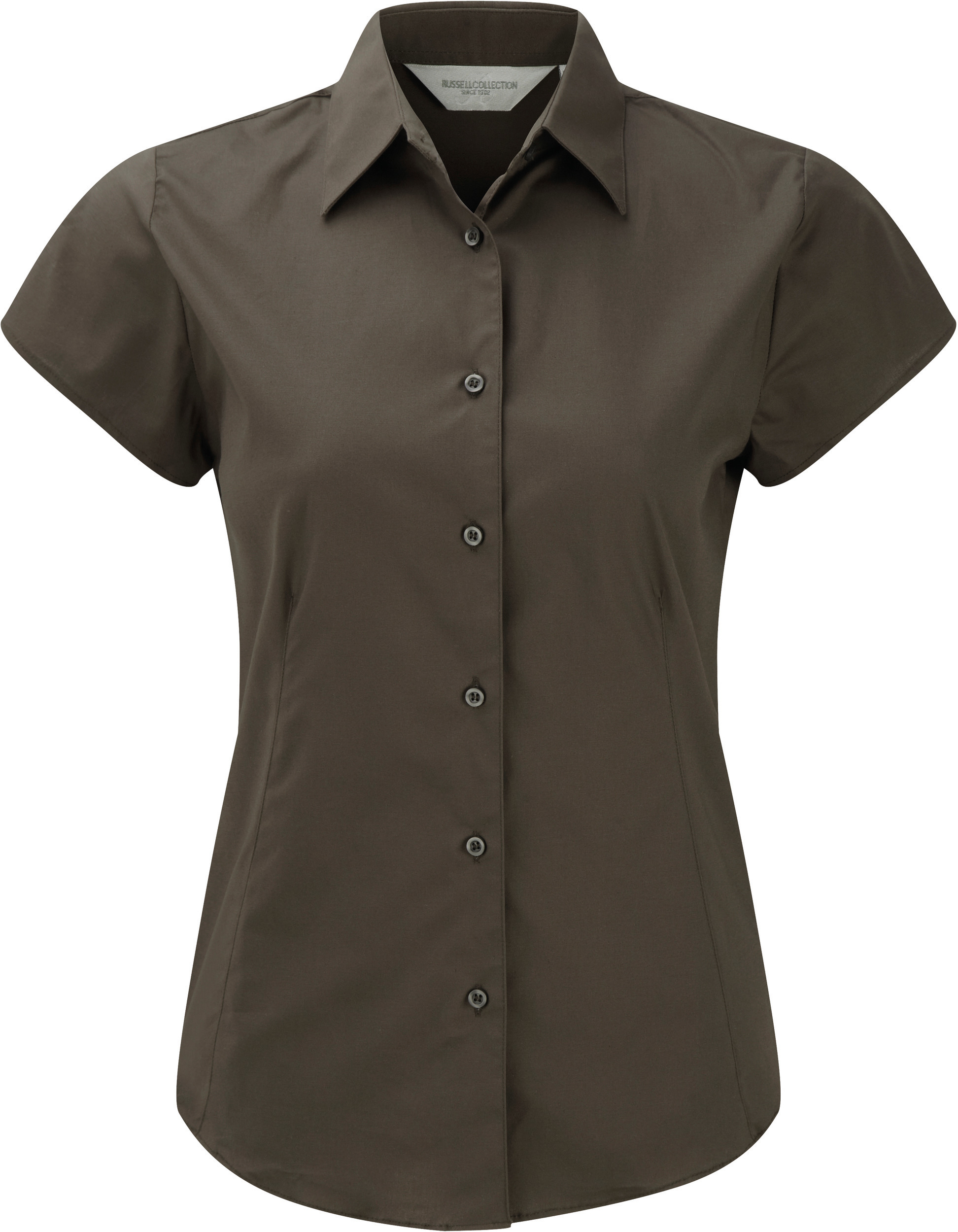 Russell Collection RU947F - Chemise Femme Ajustée, Manches Courtes