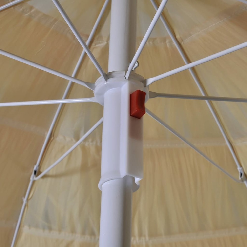 Parasol de plage inclinable armature en acier + couverture pp sable