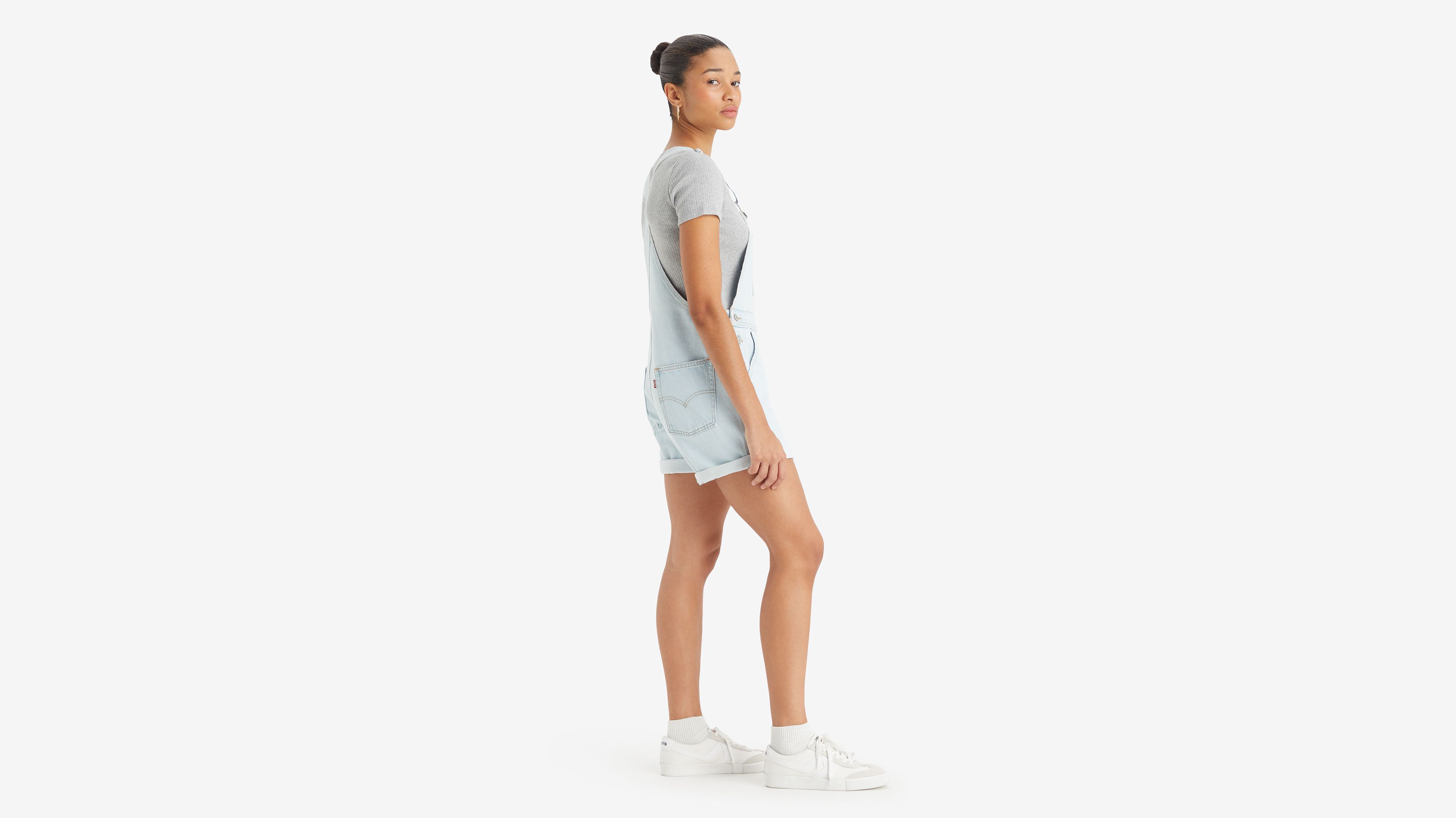 Salopette-short vintage - Changing Expectations - Bleu