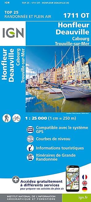 IGN - TOP 25 1711OT HONFLEUR DEAUVILLE 1 25 000