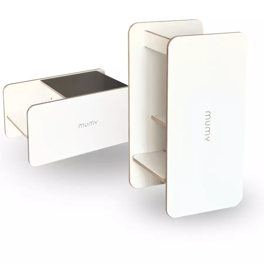 mumy™ Lernturm easyFLIP multifunktional weiß  natur