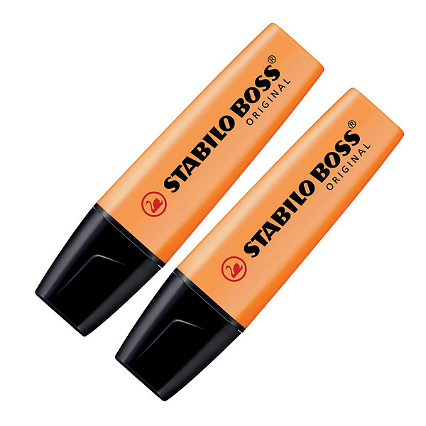 2 surligneurs Stabilo Boss Original coloris orange