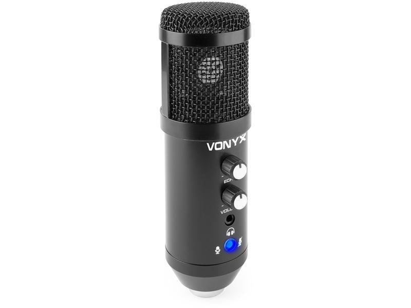 Vonyx Kondensatormikrofon CM320B USB-Mikrofon mit Tischstativ
