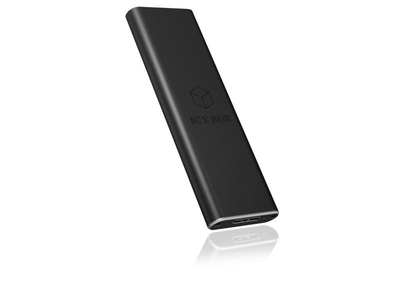 ICY BOX Externes Gehäuse IB-183MU2 M.2 Externes USB 3.0 Gehäuse für M.2 SATA SSD
