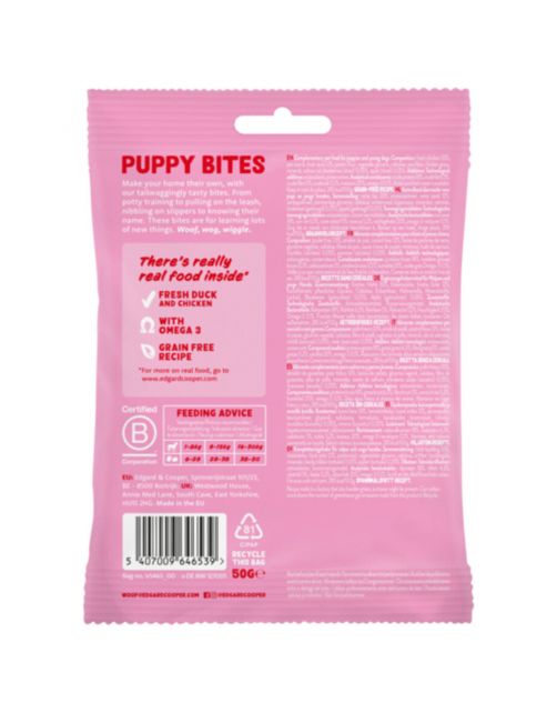 Edgard&Cooper Puppy Bites Small Eend - Hondensnacks