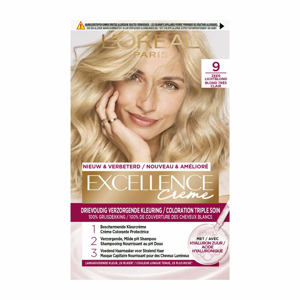 L'Oréal Excellence Crème Permanente Crèmekleuring 9 Zeer Licht Blond