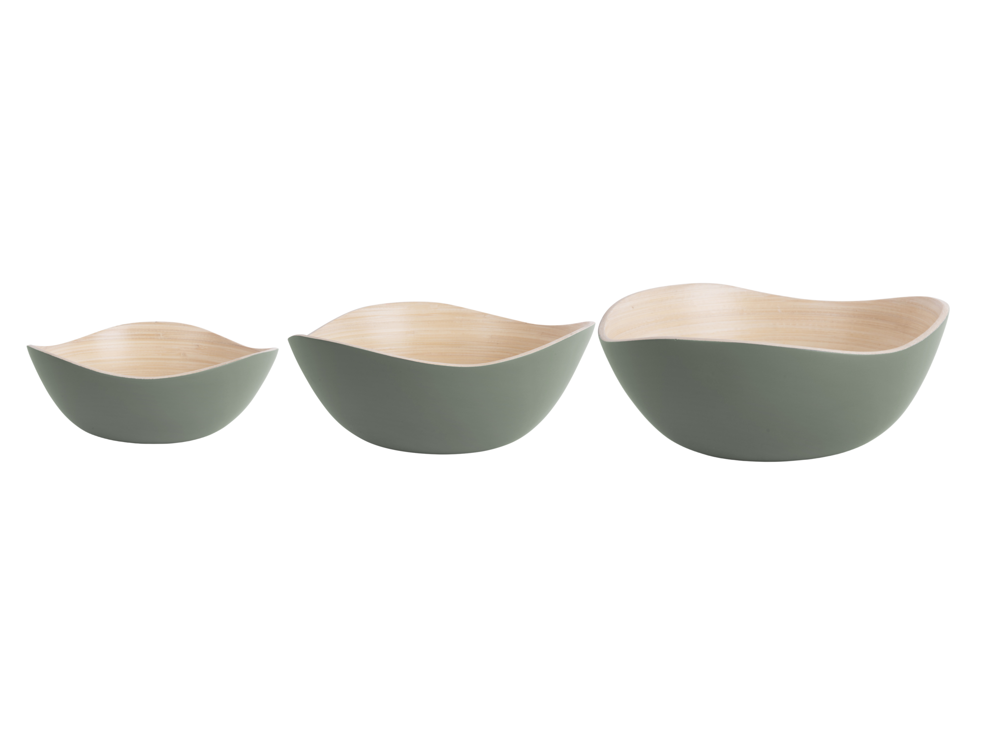 Bowl set Puro Organic bamboo jungle green
