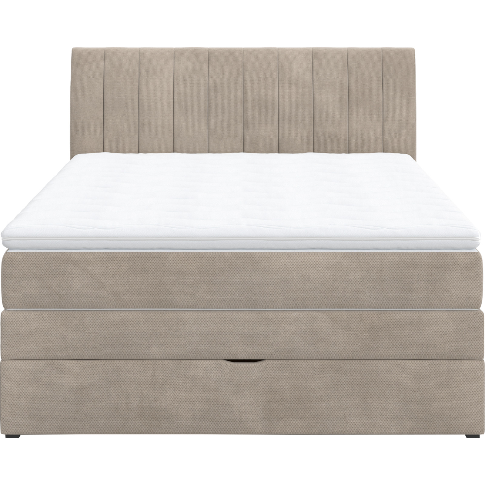 Boxspringbett Shark Stoff sand 140 x 200