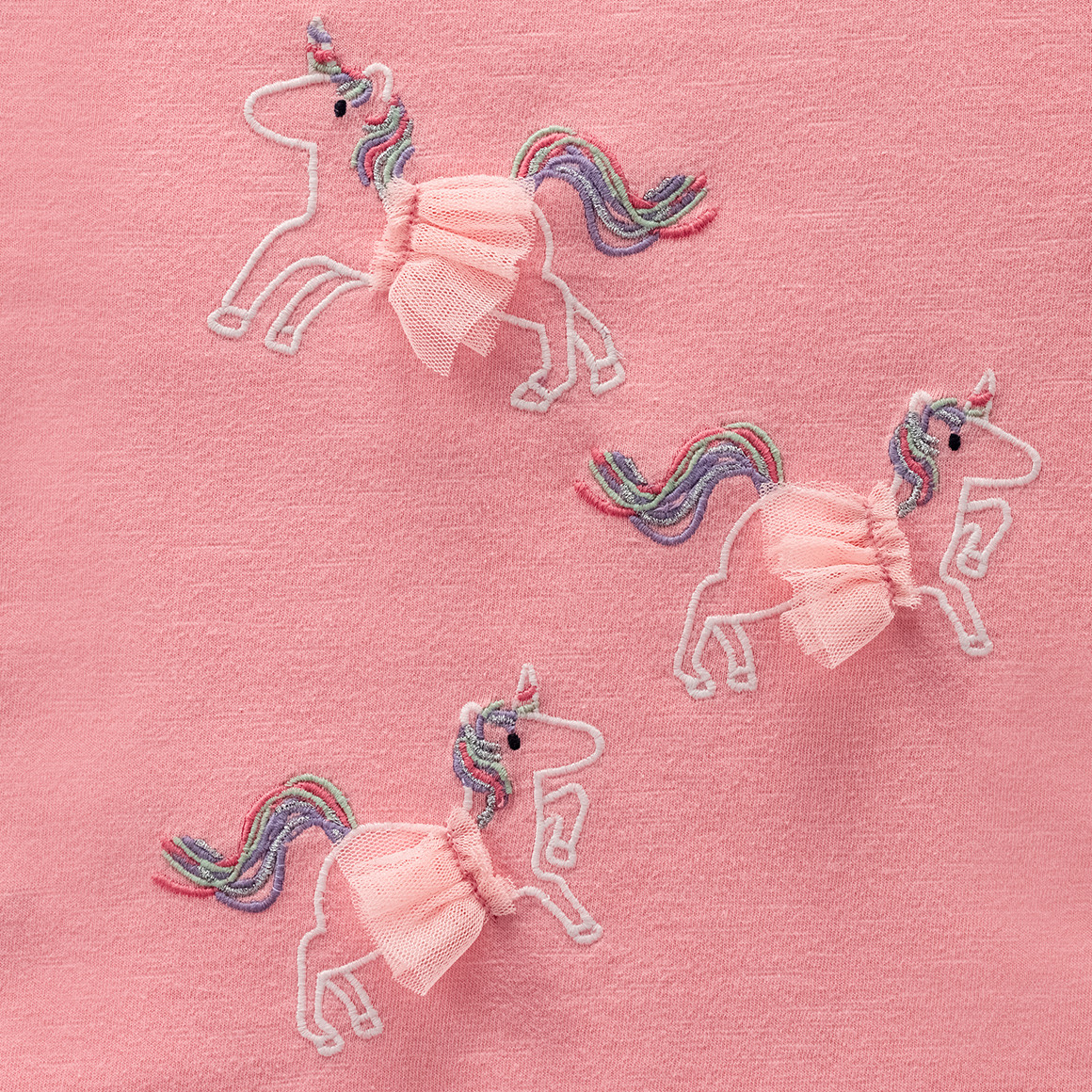 Topolino Mädchen Langarmshirt mit Einhorn-Motiven rosa