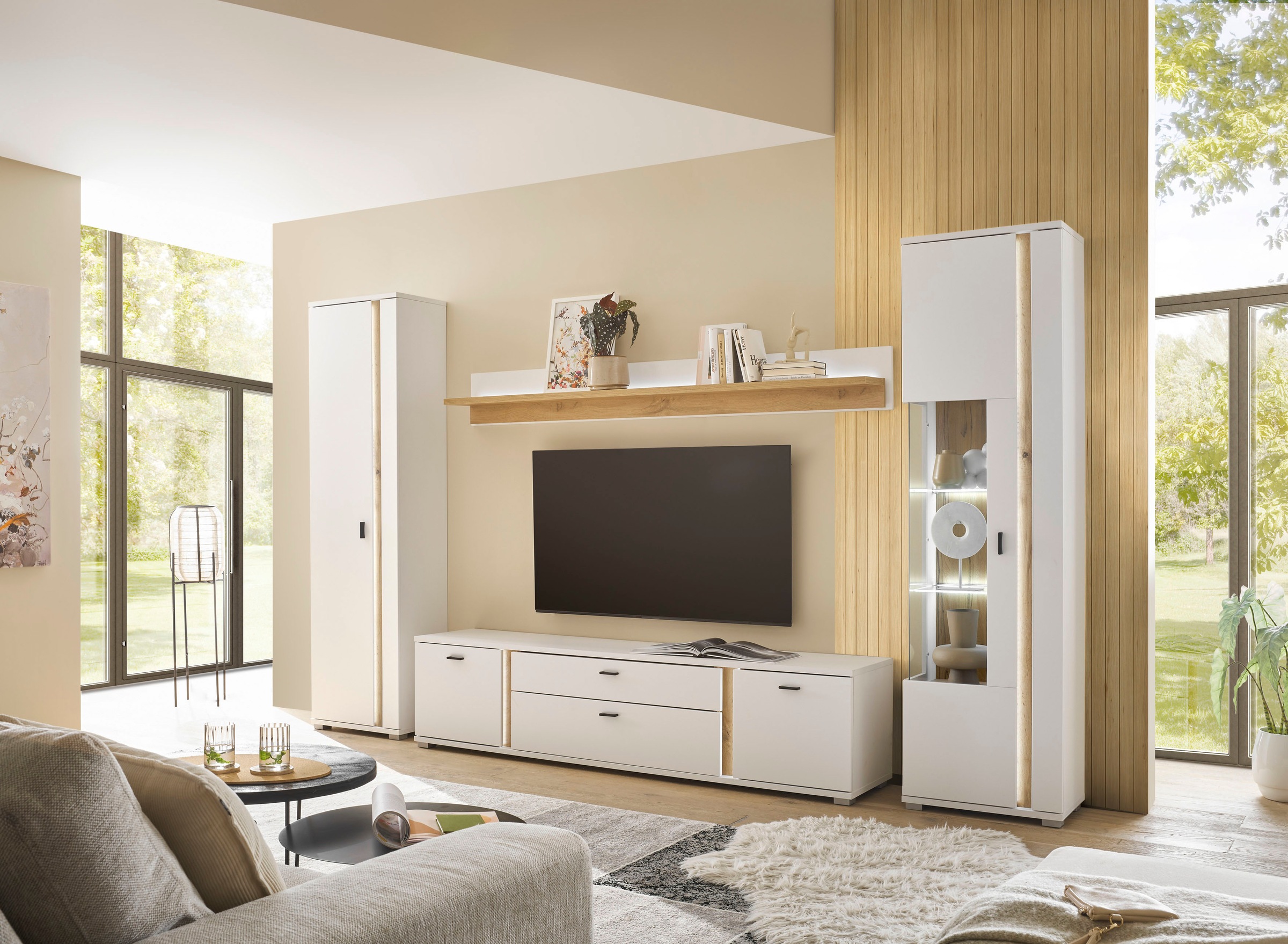 INOSIGN Mehrzweckschrank »LONG ISLAND« 1 Stk. tlg. in moderner Trendfarbe,inklusive senkrechter Beleuchtung,Breite 55 cm
