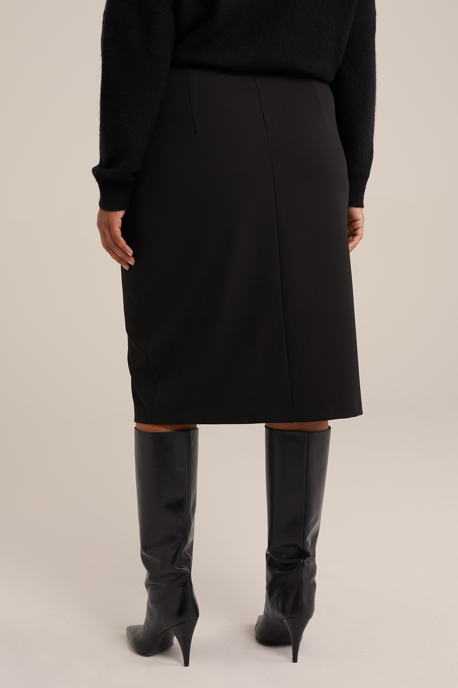 rok met ceintuur - Curve WE Fashion Zwart