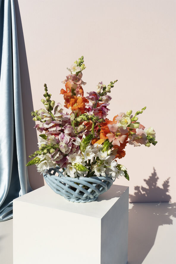 OCTAEVO CERAMIC BASKET SICILIA SMALL LIGHT BLUE Light blue