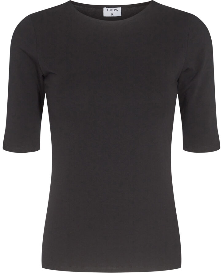 Filippa K Cotton Stretch Elbow Sleeve Black