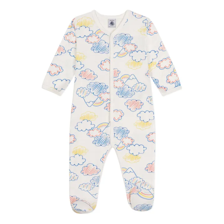 Petit Bateau Pyjama Mika Nuages | Blanc