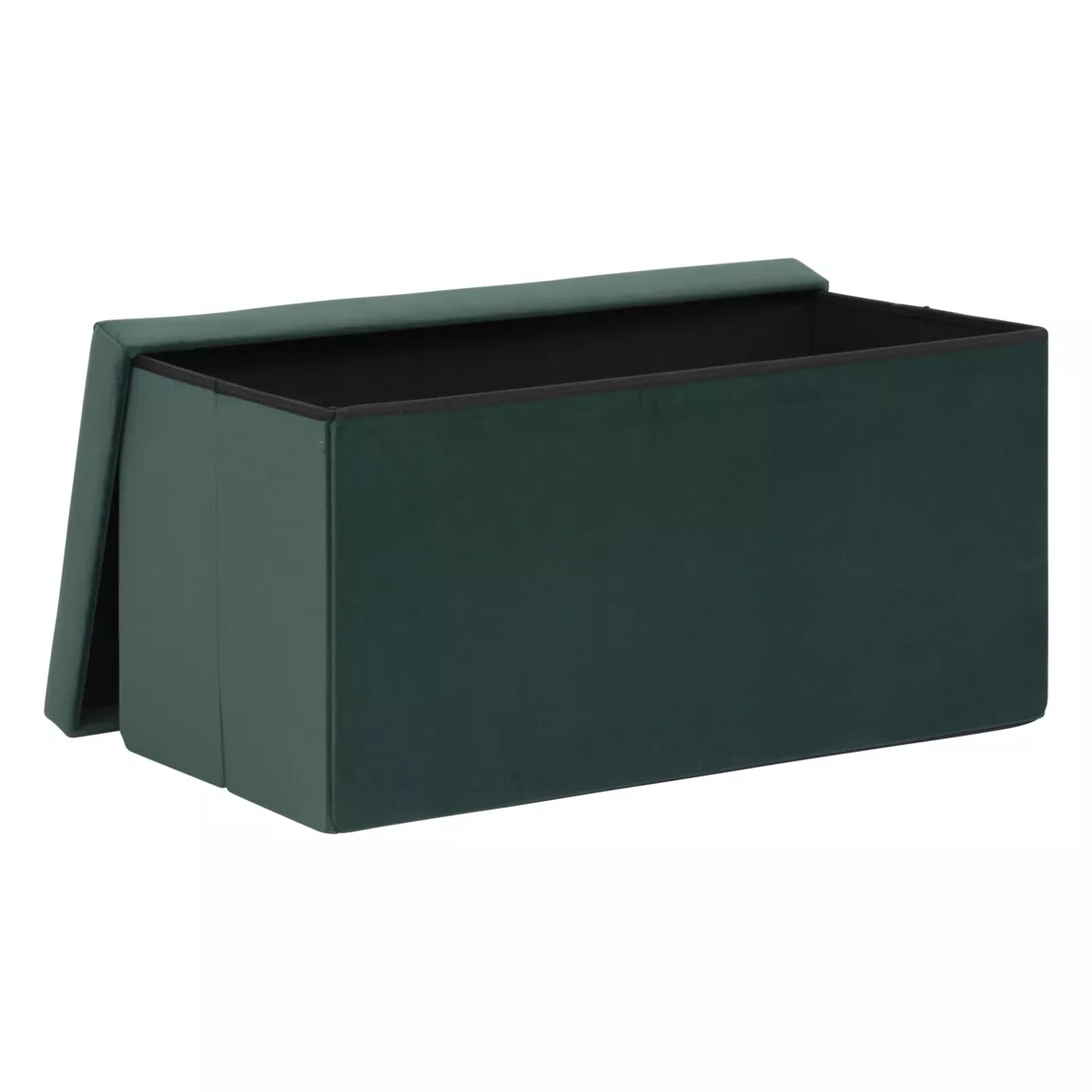 Pouf pliable double velours (76 x 38 cm) Tess Vert