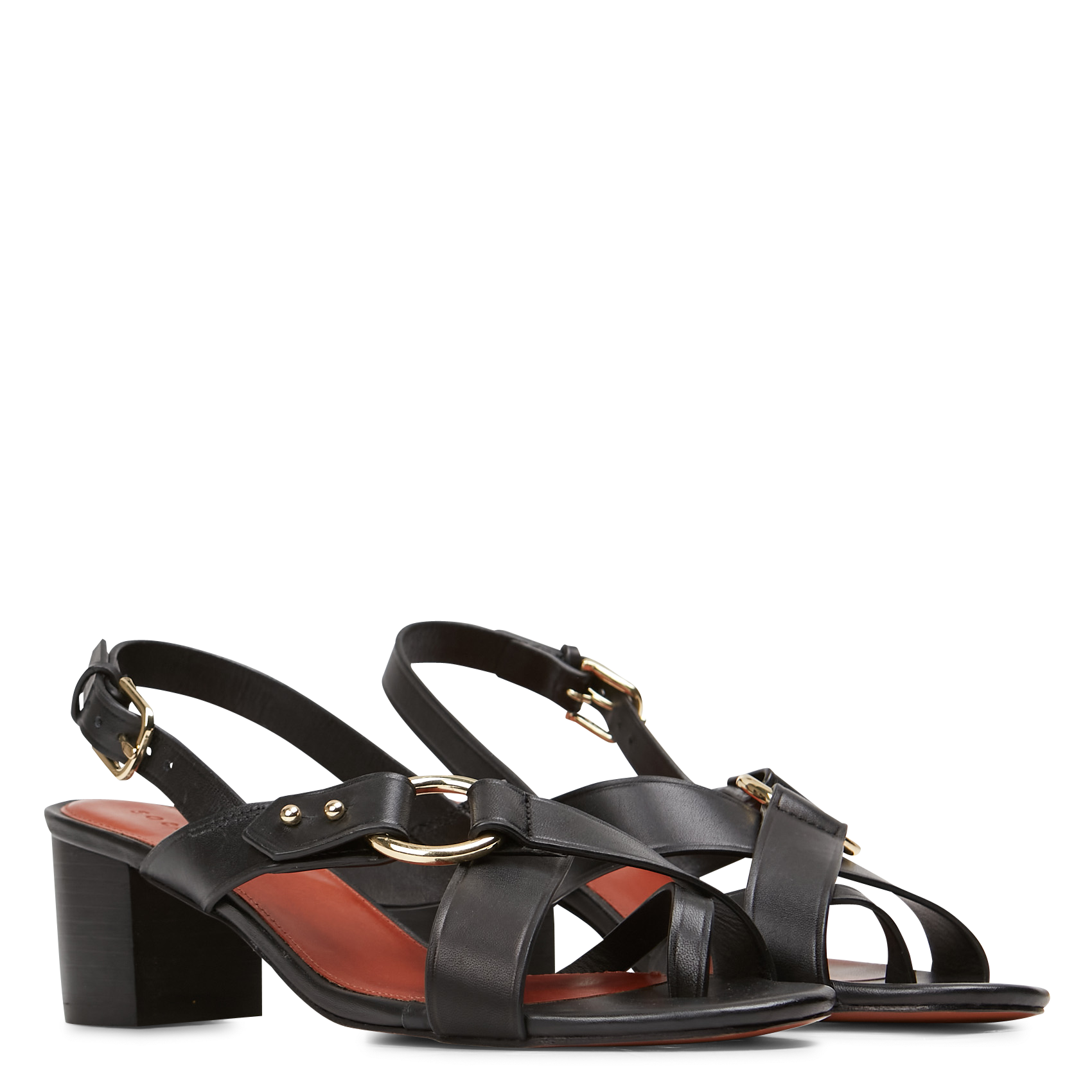 FLORENTINE - Sandales hautes en cuir | Noir