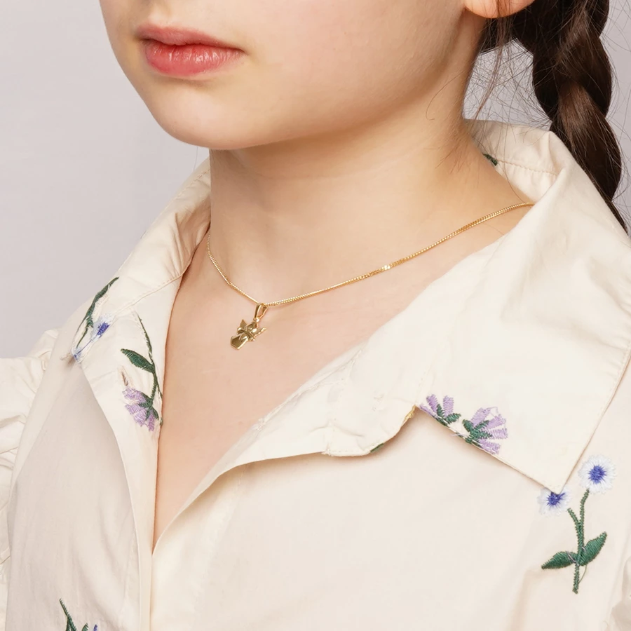 trendor Gold Anhänger Engelchen und Kette für Kinder gold
