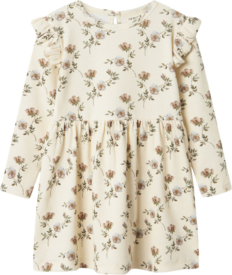 Lil' Atelier NMFGAVO ENO LS DRESS LIL Turtledove/flower