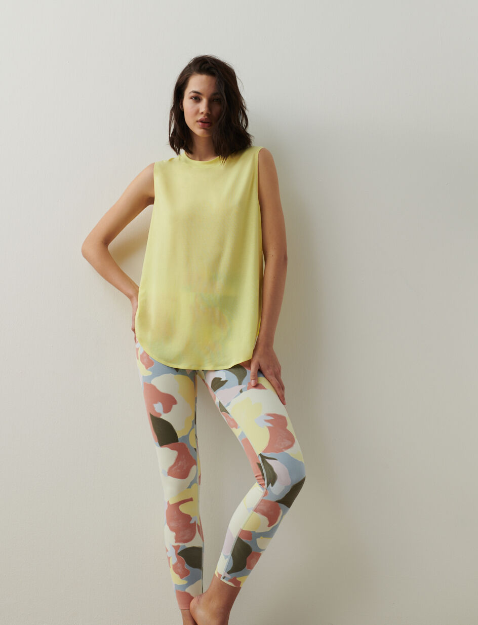 T-shirt sans manches - jaune citronelle