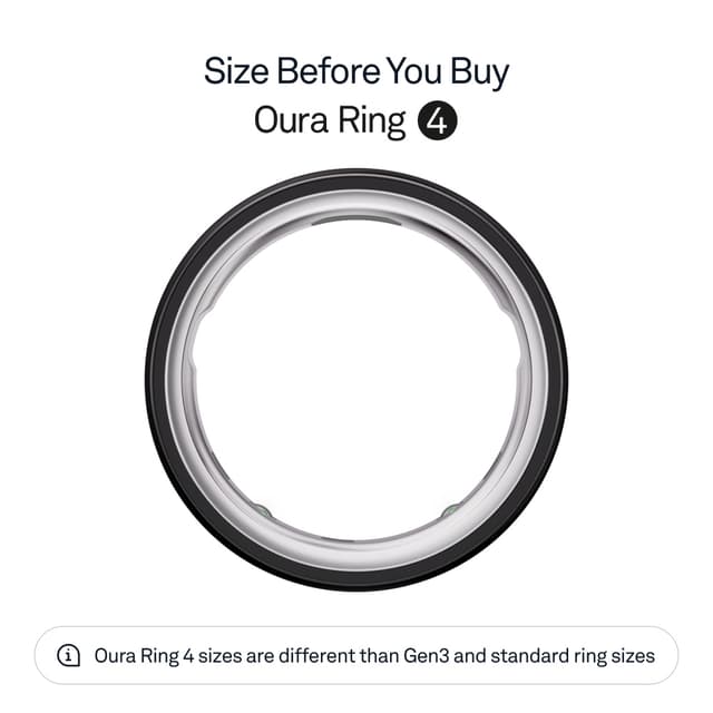 Oura Ring 4 Smart Ring størrelse 13 (sort)