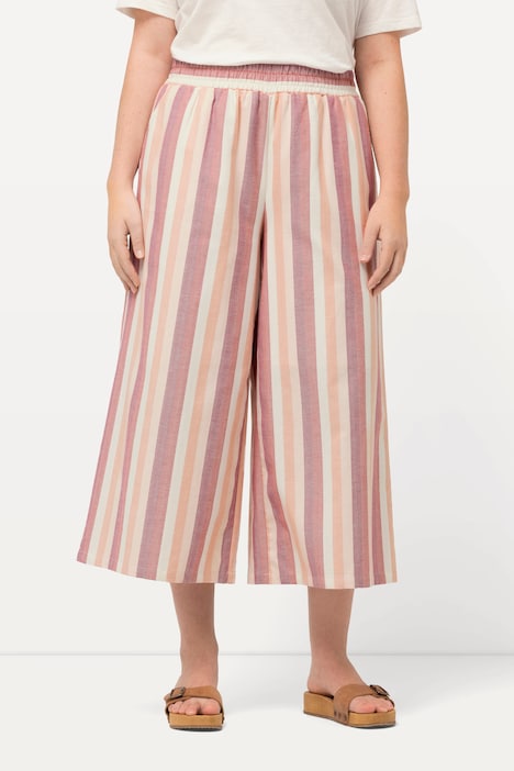 Culotte, Streifen, weites Bein, Biobaumwolle