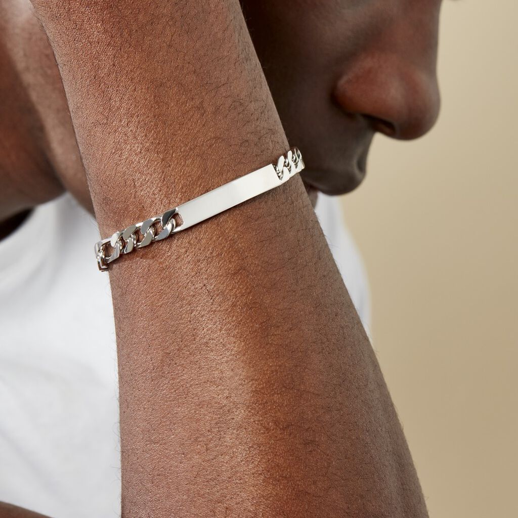 Bracelet Identité Vivian Argent Blanc