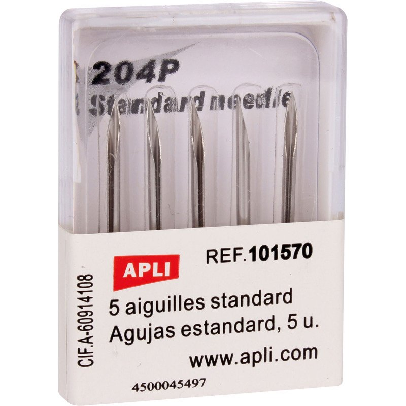 Aiguille standard pour pistolet textile APLI 101545 - Boîte de 5