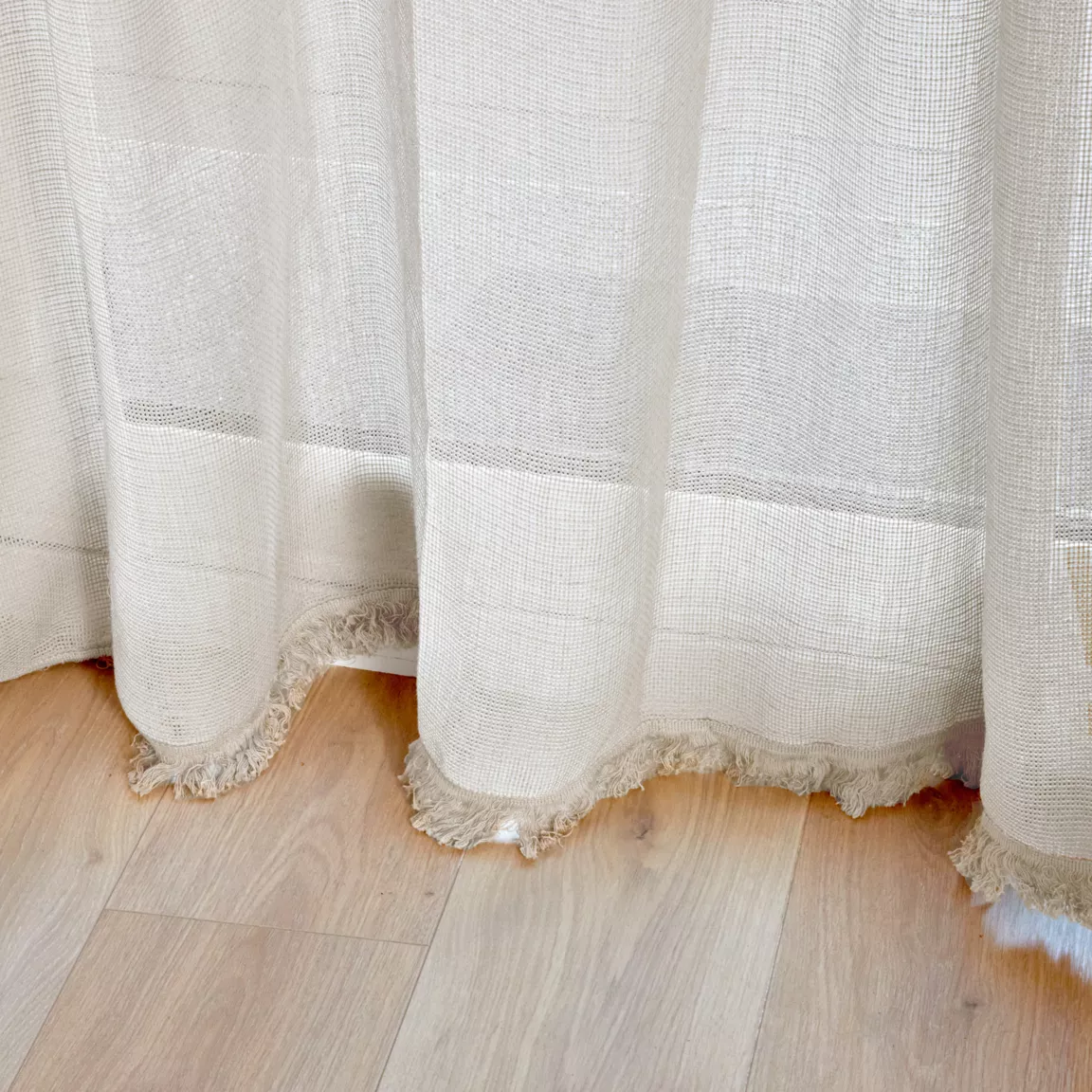 Rideau de porte tissé (135 x 225 cm) Natural Ecru