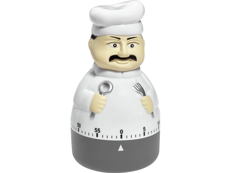 TFA Dostmann Küchentimer Koch Weiss Timer für die Küche in Koch Design