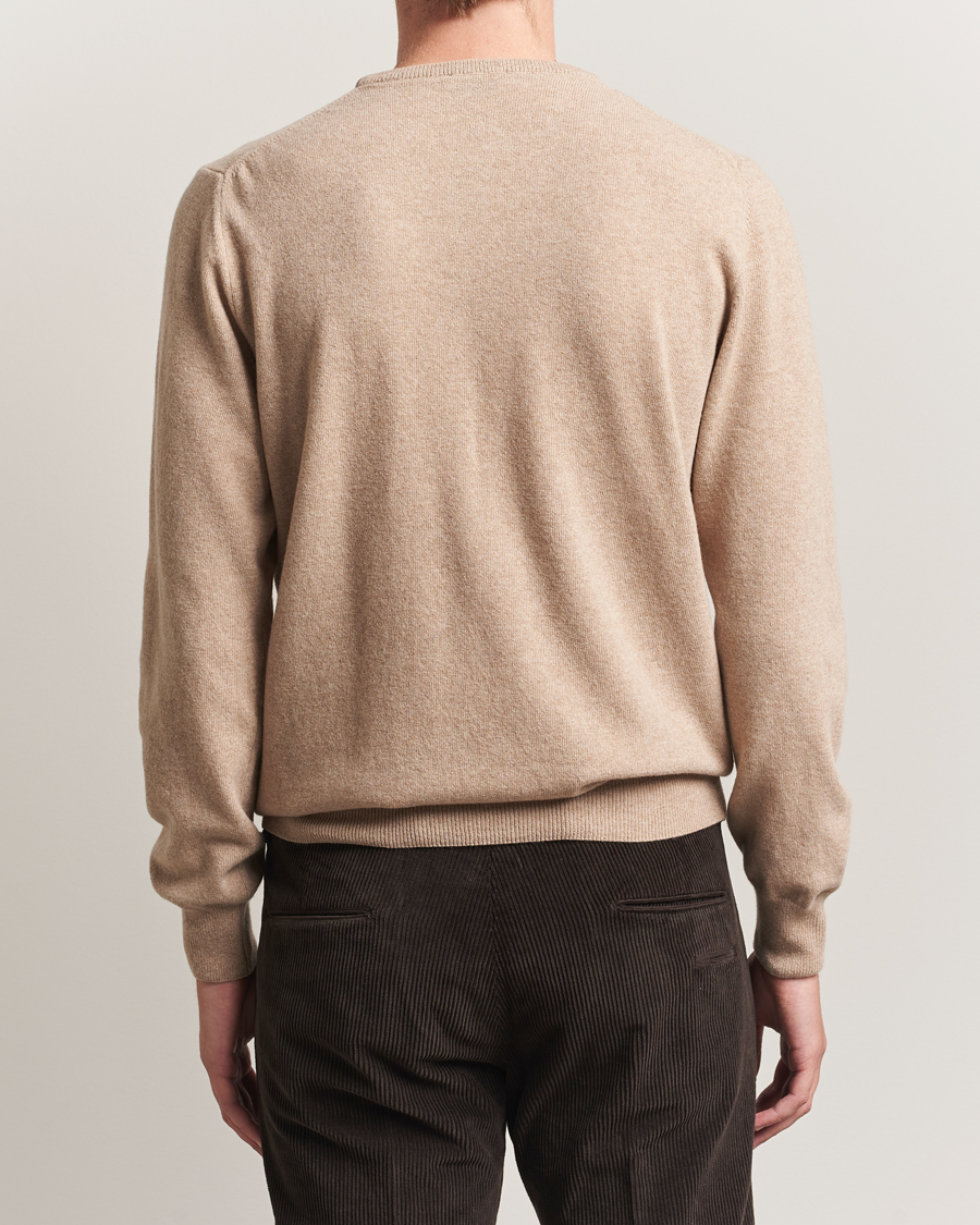 Morgano Wool/Cashmere Crewneck Beige