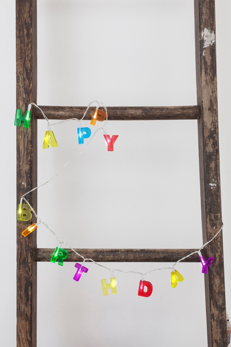 Kikkerland - Happy Birthday Guirlande Lyskæde - 120 CM