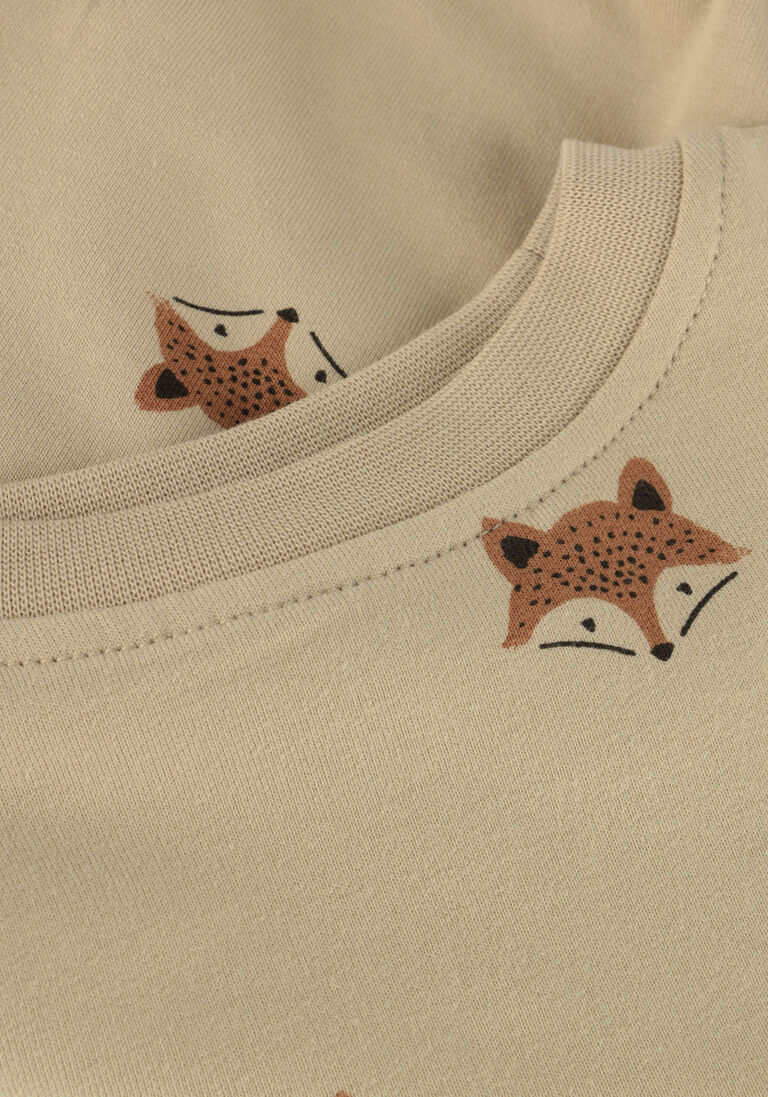 QUINCY MAE zand quincy mae trui relaxed fleece sweatshirt