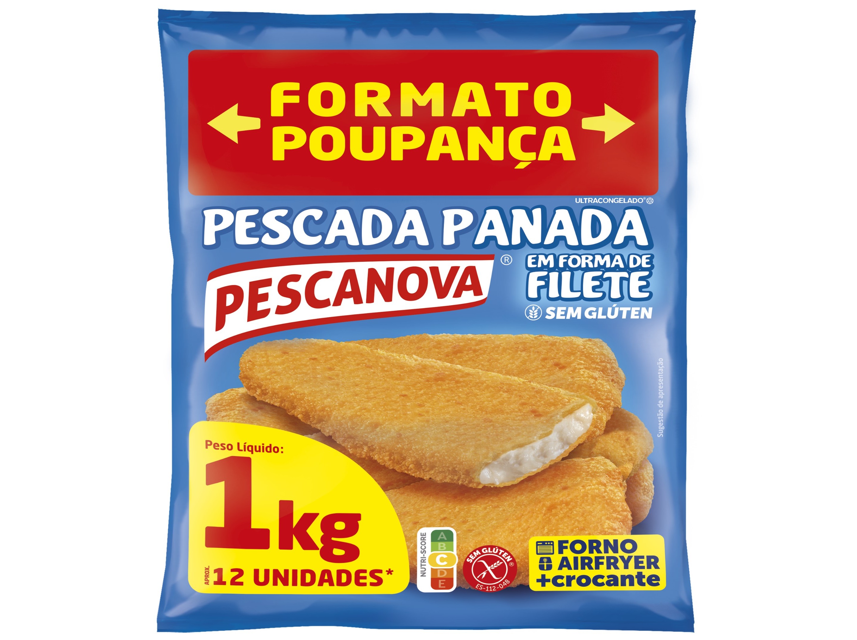 FILETE PESCADA PESCANOVA PANADA SEM GLÚTEN 1KG
